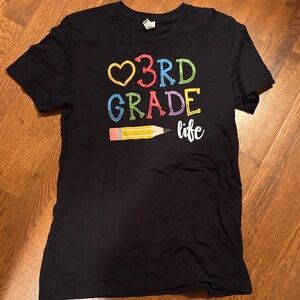 3rd Grade Life Adult Shirt- Black